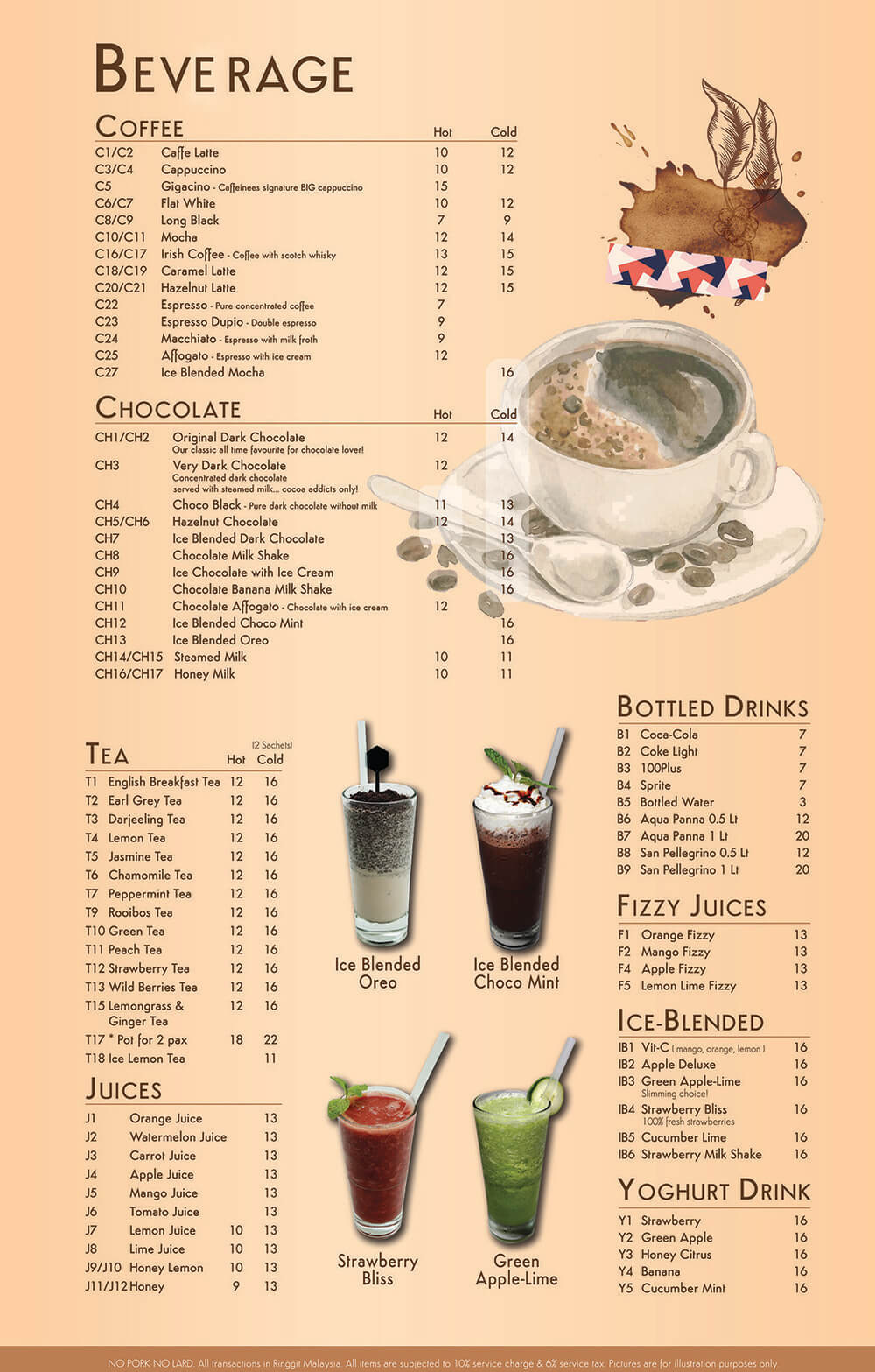 Beverage Menu Example